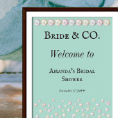Elegant Bride & Co Blauwgroen Blue Pearl Vrijgezel Perfect Poster