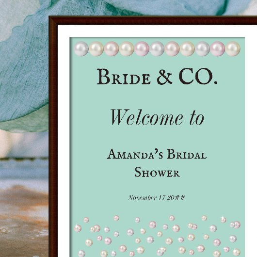 Elegant Bride & Co Blauwgroen Blue Pearl Vrijgezel Perfect Poster