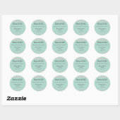 Elegant Bride & Co Blauwgroen Blue Pearl Vrijgezel Ronde Sticker (Vel)
