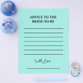 Elegant Bride & Co. Bridal Shower Teal Flyer (Enkel)