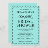 Elegant Bride & Co. Bridal Shower Teal Kaart (Voorkant / Achterkant)