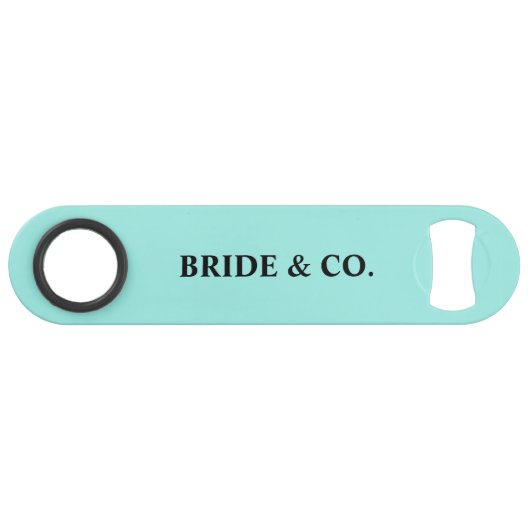 Elegant Bride & Co. Bridal Shower Teal Speed Flessenopener (Voorkant (Horizontaal))