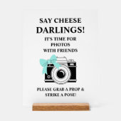 Elegant Bride & Co. Bruidsfeest Teal Acryl Bord (Voorkant)