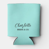 Elegant Bride & Co. Bruidsfeest Teal Blikjeskoeler (Voorkant)