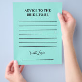 Elegant Bride & Co. Bruidsfeest Teal Flyer (Hand)