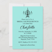 Elegant Bride & Co. Bruidsfeest Teal Kaart (Voorkant)