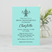 Elegant Bride & Co. Bruidsfeest Teal Kaart (Staand voorkant)