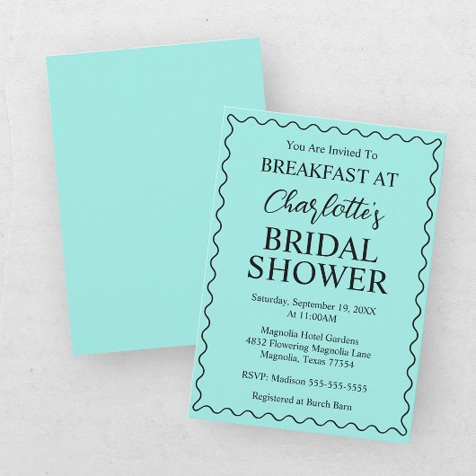 Elegant Bride & Co. Bruidsfeest Teal Kaart