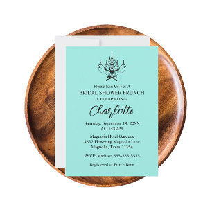Elegant Bride & Co. Bruidsfeest Teal Kaart