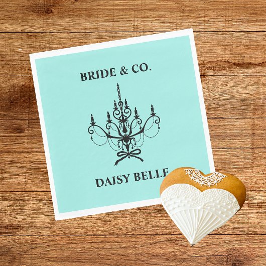 Elegant Bride & Co. Bruidsfeest Teal Servet
