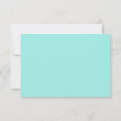 Elegant Bride & Co. Bruiloftsfeest Teal Bedankkaart (Achterkant)