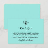 Elegant Bride & Co. Bruiloftsfeest Teal Bedankkaart (Voorkant / Achterkant)