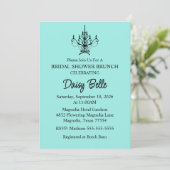 Elegant Bride & Co. Bruiloftsfeest Teal Kaart (Staand voorkant)