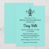 Elegant Bride & Co. Bruiloftsfeest Teal Kaart (Voorkant / Achterkant)