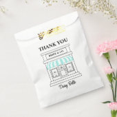 Elegant Bride & Co. Bruiloftstheeceremonie Teal Bedankzakje (Gezegeld)