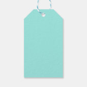 Elegant Bride & Co. Bruiloftstheeceremonie Teal Cadeaulabel (Achterkant)