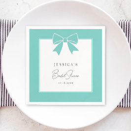Elegant Bride & Co. Turquoise Blauwe Strik Bruidsc Servet