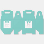 Elegant Bride & Co. Turquoise Blauwe Strik Bruidsf Bedankdoosjes (Ongevouwen)