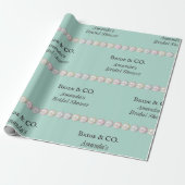 Elegant Bride & Co Turquoise Parel Bruidsdouche Cadeaupapier (Uitgerold)