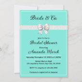 Elegant Bride & Co Wit Glitter Vrijgezellenfeest Kaart (Voorkant)