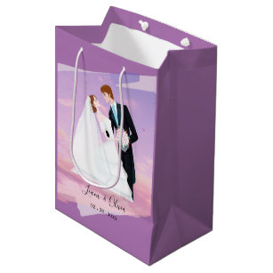 Elegant bride en gepersonaliseerde Gift Bag Medium Cadeauzakje