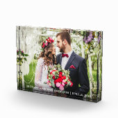 Elegant Bride en Groom Wedding Photo Block Fotoblokken (Rechts)