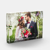 Elegant Bride en Groom Wedding Photo Block Fotoblokken (Links)