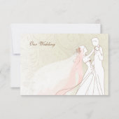 Elegant Bride en Groom Wedding RSVP-kaarten RSVP Kaartje (Voorkant)
