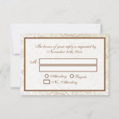 Elegant Bride en Groom Wedding RSVP-kaarten RSVP Kaartje (Achterkant)