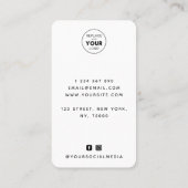 Elegant Bride Floral Wavy Hairstyle Braid Voeg Log Visitekaartje (Achterkant)