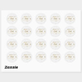 Elegant Bride Gold-tekst & Zwirly-Lijst Ronde Sticker (Vel)