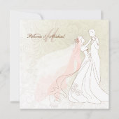 Elegant Bride & Groom First Dance Wedding Invites Kaart (Voorkant)