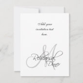 Elegant Bride Groom Monogram Rehearsal Dinner Kaart (Achterkant)