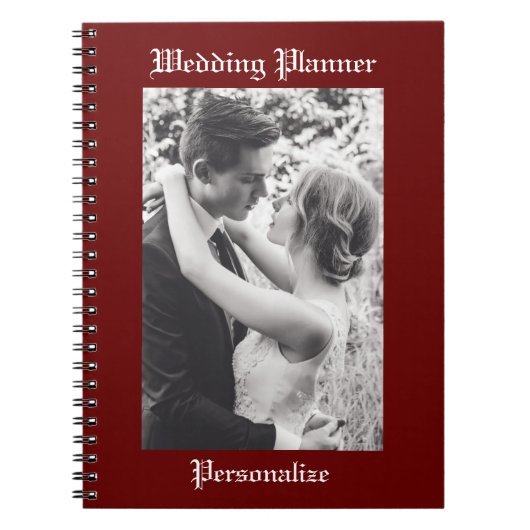 Elegant Bride Groom Photo Wedding Planner Notitieboek (Voorkant)