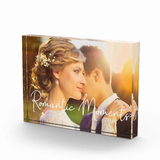 Elegant Bride Groom Romantic Moments Fotoblokken (Rechts)