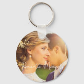 Elegant Bride Groom Romantic Moments Sleutelhanger (Achterkant)