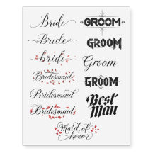 Elegant Bride & Groom Wedding Party 