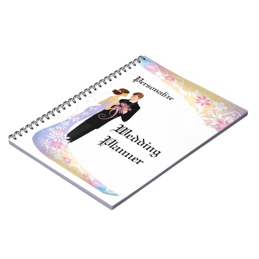 Elegant Bride Groom Wedding Planner gepersonalisee Notitieboek (Linkerzijde)