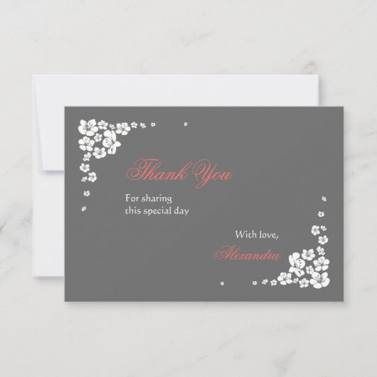 Elegant Bride Hartelijk dank voor de 3.5x5-kaart Bedankkaart (Voorkant)