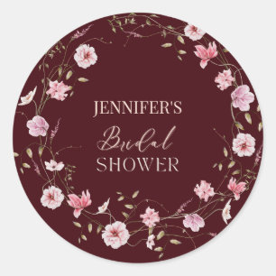Elegant Bride in Bloom bruidsfeest Stickers