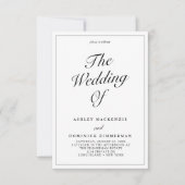 Elegant bride kalligrafie in één keer kaart (Voorkant)