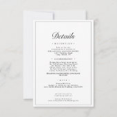 Elegant bride kalligrafie in één keer kaart (Achterkant)