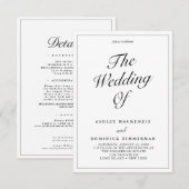 Elegant bride kalligrafie in één keer kaart (Voorkant / Achterkant)