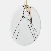 Elegant Bride Keramisch Ornament (Rechts)
