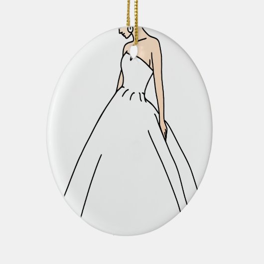 Elegant Bride Keramisch Ornament (Rechts)
