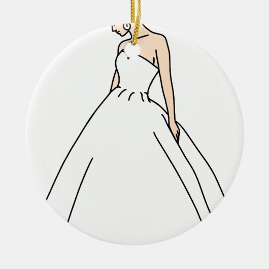 Elegant Bride Keramisch Ornament (Voorkant)