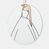 Elegant Bride Keramisch Ornament (Links)