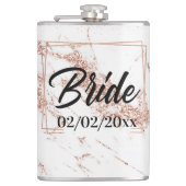 Elegant Bride: Roos Gold Celebration Heupfles (Voorkant)