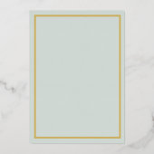 Elegant Bride Sage en Gold Shower Folie Folie Uitnodiging (Achterkant)