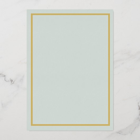 Elegant Bride Sage en Gold Shower Folie Folie Uitnodiging (Achterkant)